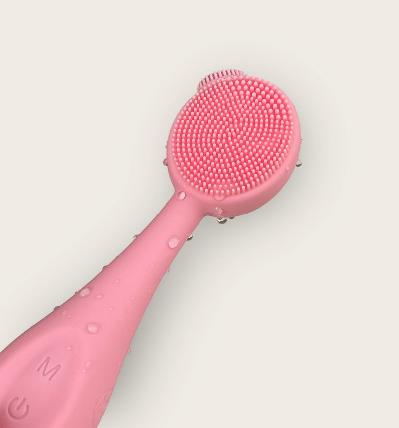 Electric Facial Cleansing Brush with Rose Quartz