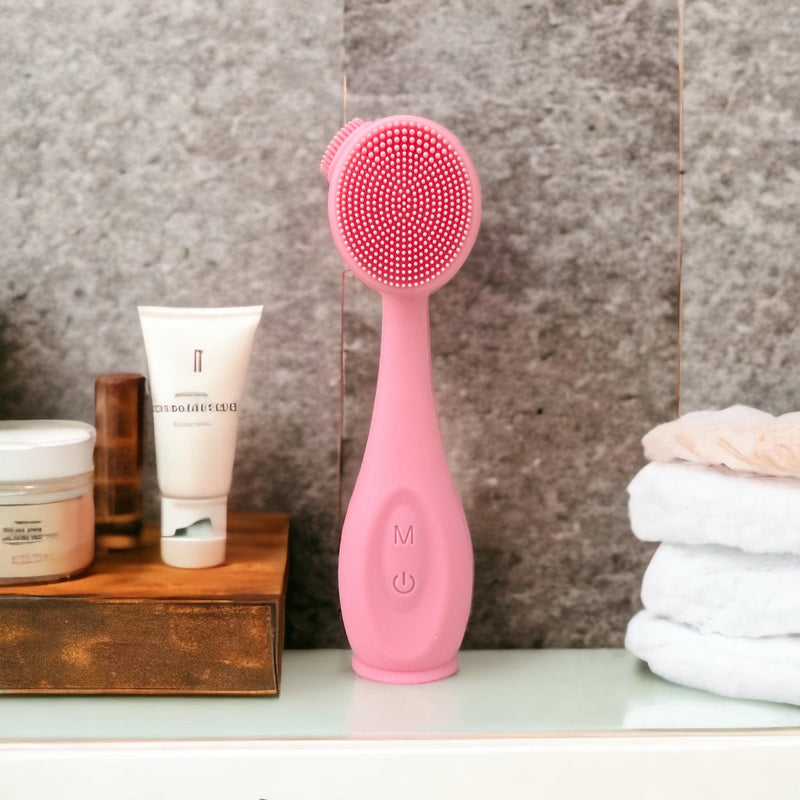 Electric Facial Cleansing Brush with Rose Quartz