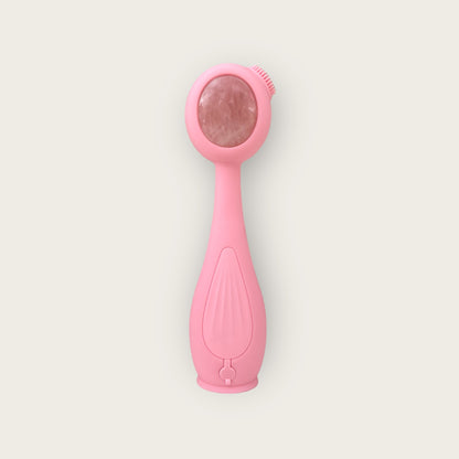 Electric Facial Cleansing Brush with Rose Quartz