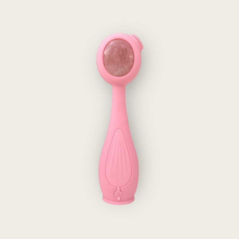 Electric Facial Cleansing Brush with Rose Quartz