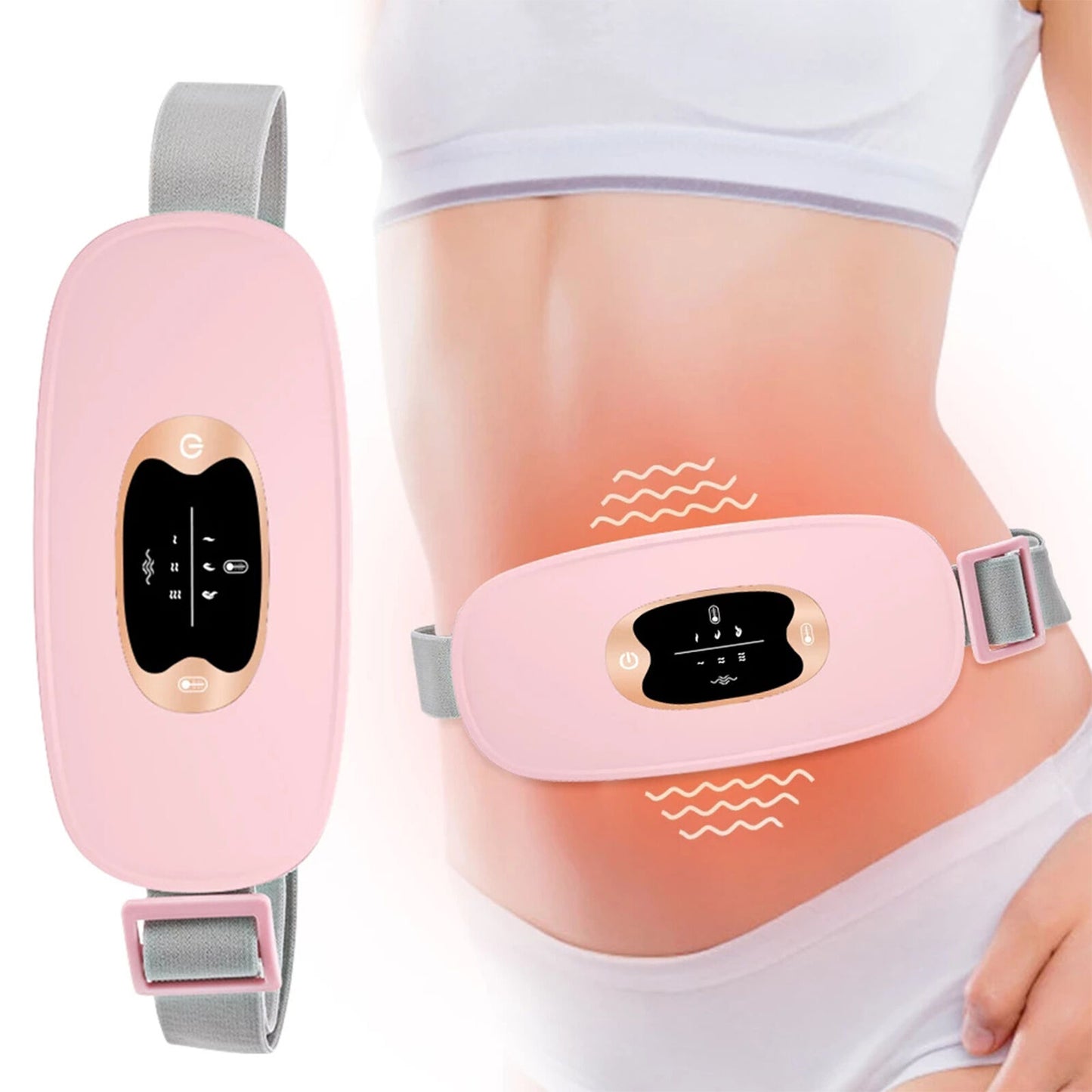 Heated Period Pain Cramp Relief Massager Belt